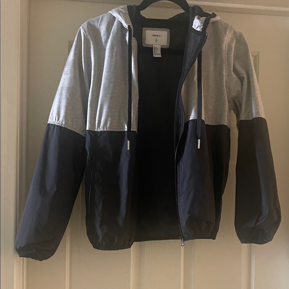 Two-Tone Hooded Jacket